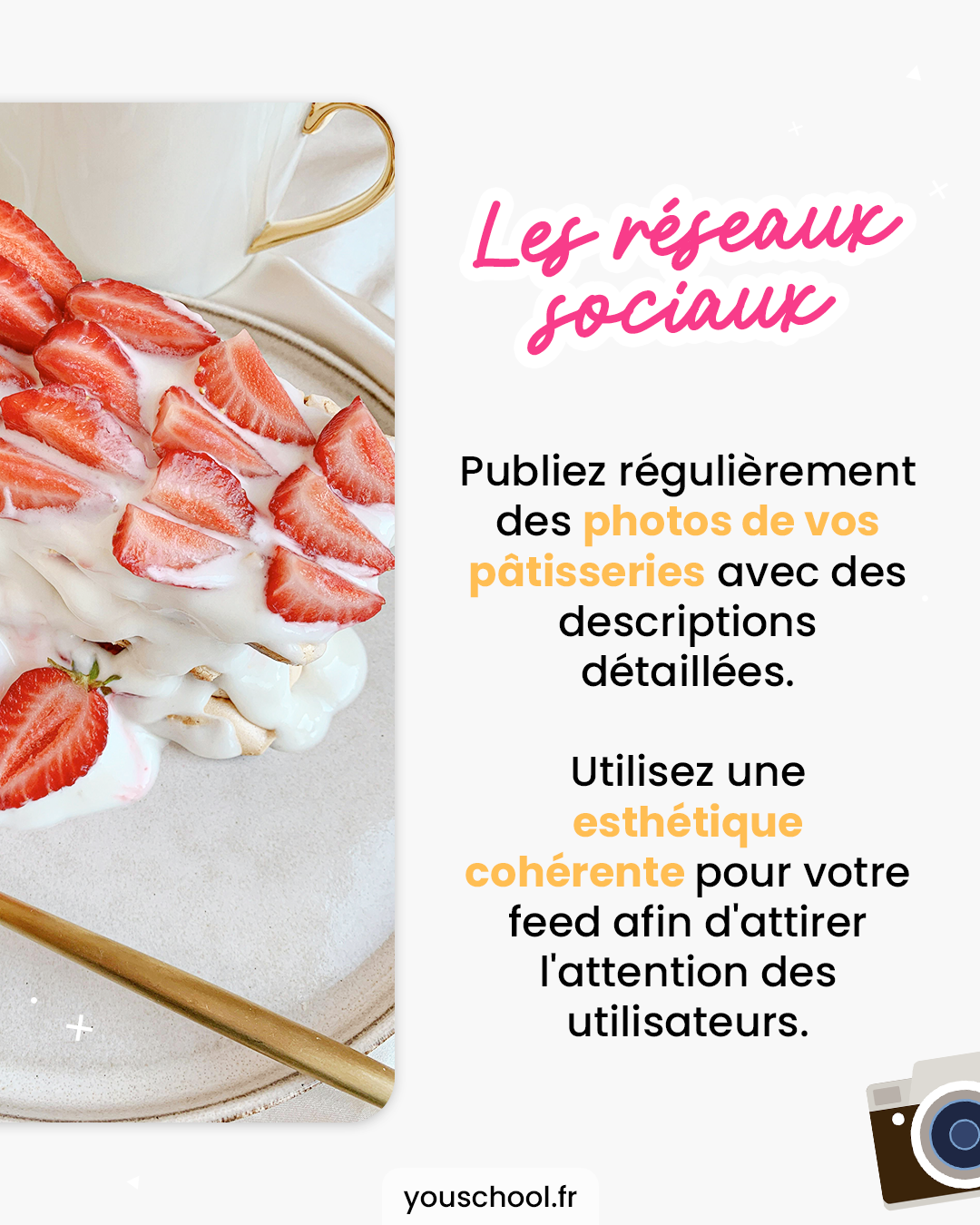 Pour vendre vos pâtisseries en ligne après votre CAP Pâtissier, pensez aux réseaux sociaux !