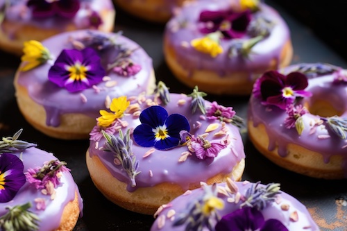 Donuts aux fleurs