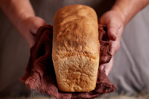 Couche de pâte en lin fermentée avec outil de cuisson pour pain