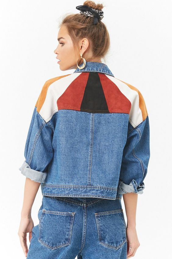 Veste en jean upcyclée
