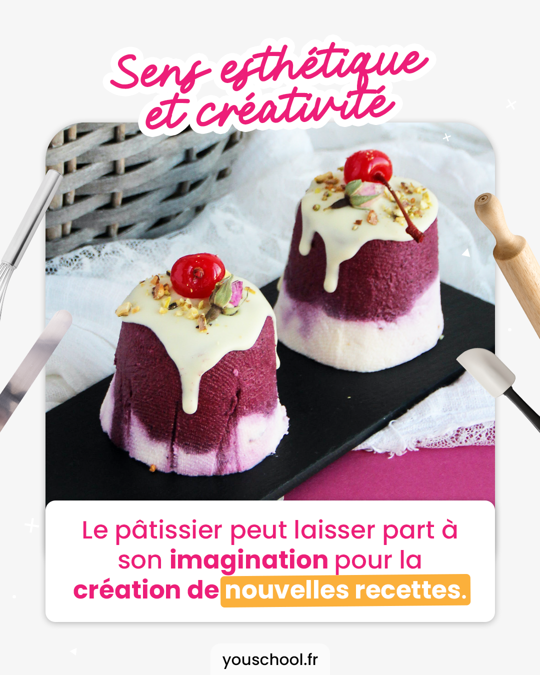 Le sens esthétique et la créativité sont des compétences indispensables pour être pâtissier