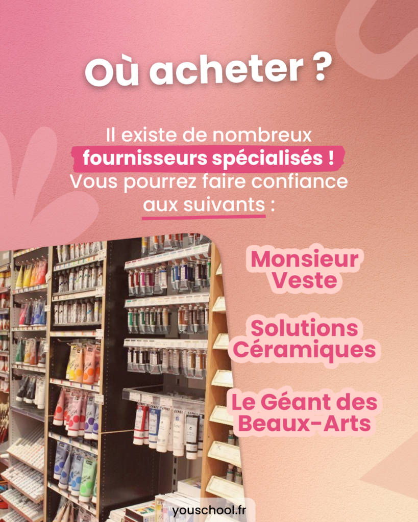 Où acheter son matériel pour passer son CAP Tournage en Céramique