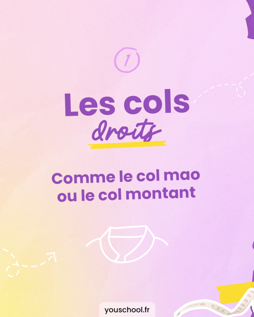 Les cols droits à connaître et à maîtriser pour son CAP Métiers de la mode