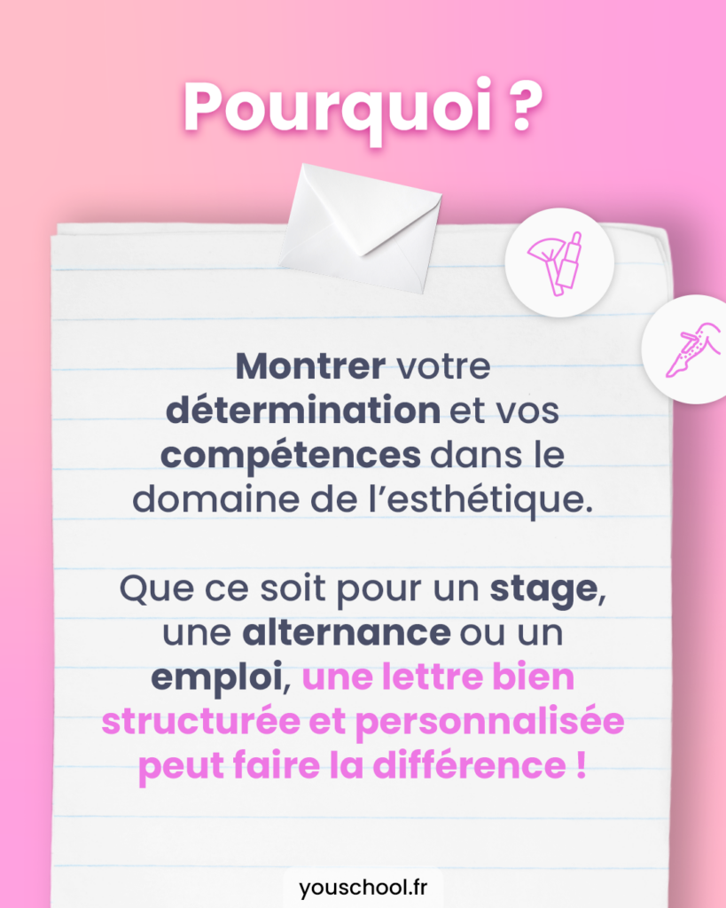 Pourquoi rédiger une lettre de motivation pour trouver un travail dans le milieu de l'esthétique