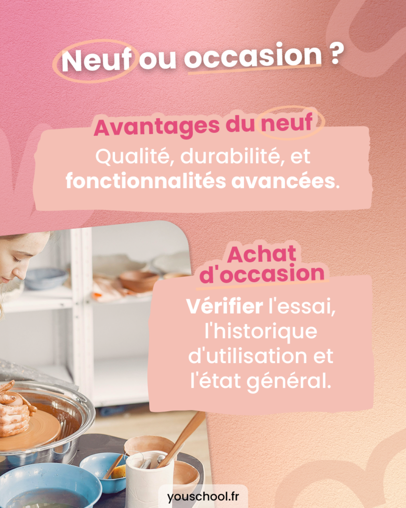 Comment choisir son tour de potier entre neuf ou d'occasion