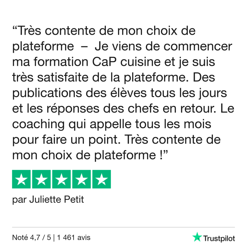 Trustpilot Review - Juliette Petit